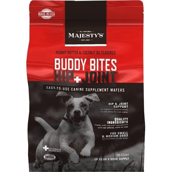 Majestys Majestys MBBHJ28 Buddy Bites Hip & Joint; Original Formula Peanut Butter - 28 count MBBHJ28